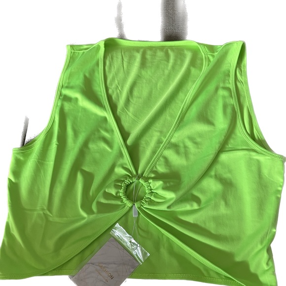 Size XL GREEN SWIM TOP BLOUSE - Picture 1 of 1